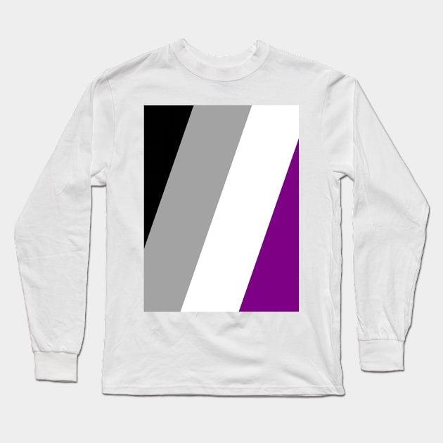 Proud Asexual Pride Flag (Proud LGBTQ+ Community Pride Flag) v2 Long Sleeve T-Shirt by Teeworthy Designs